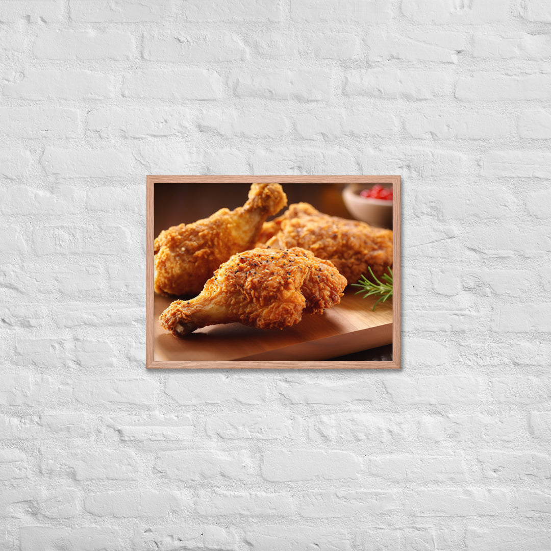 Fried Chicken Framed poster 🤤 from Yumify.AI