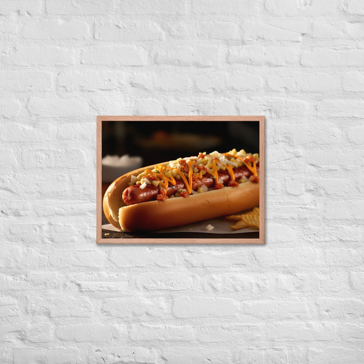 Hot Dog Framed poster 🤤 from Yumify.AI