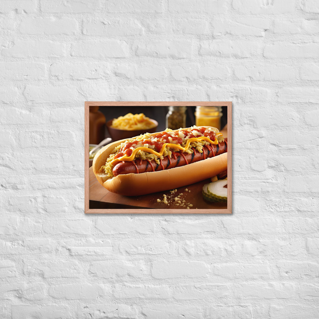 Hot Dog Framed poster 🤤 from Yumify.AI