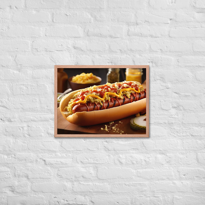 Hot Dog Framed poster 🤤 from Yumify.AI