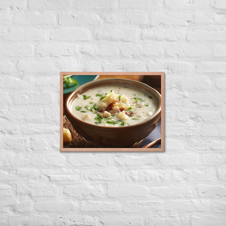 Clam Chowder Framed poster 🤤 from Yumify.AI