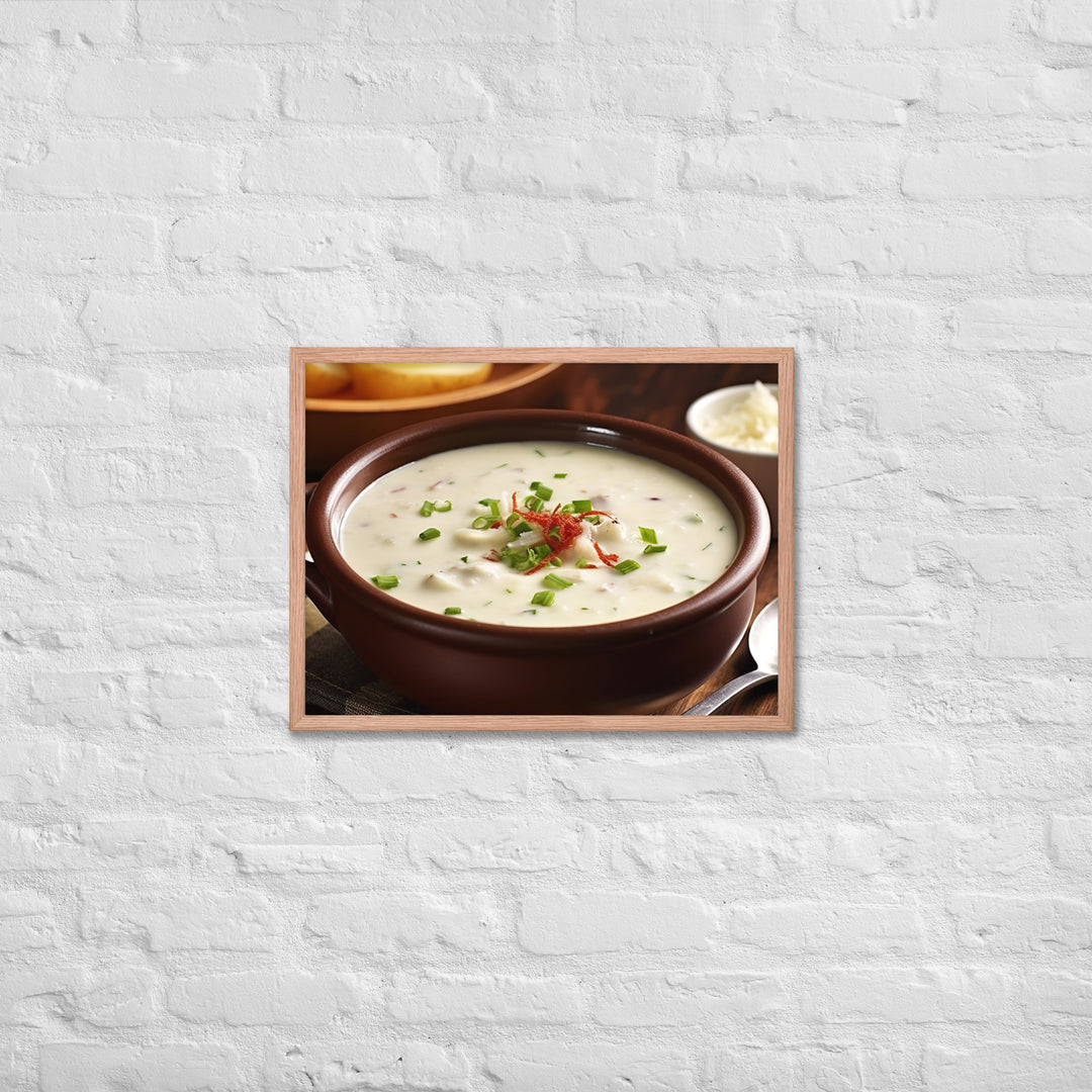 Clam Chowder Framed poster 🤤 from Yumify.AI