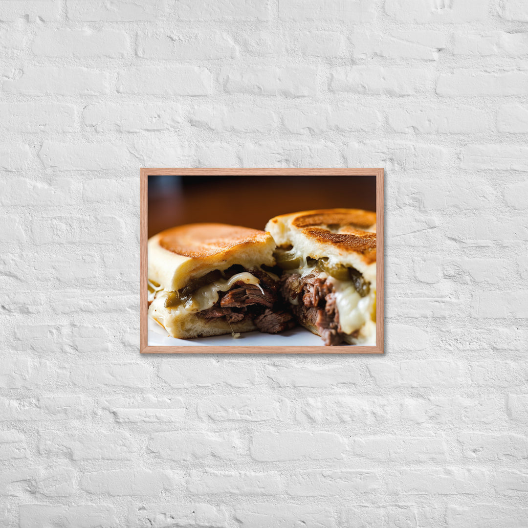 Cheesesteak Sandwich Framed poster 🤤 from Yumify.AI