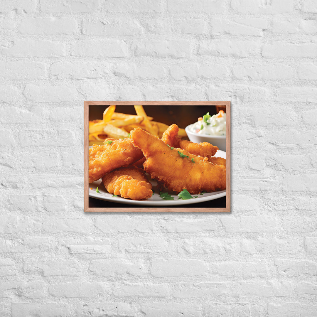 Southern Fried Catfish Framed poster 🤤 from Yumify.AI