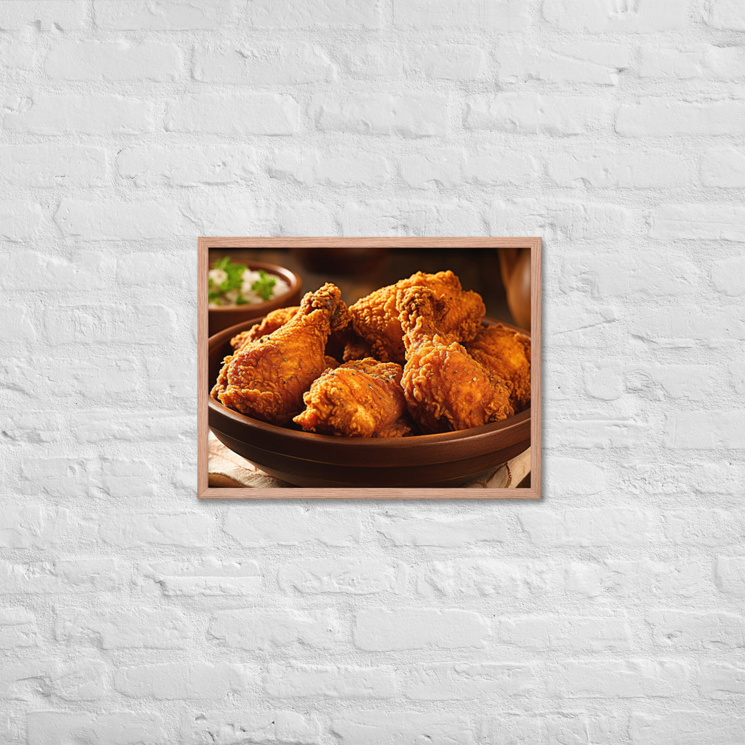 Southern Fried Chicken Framed poster 🤤 from Yumify.AI