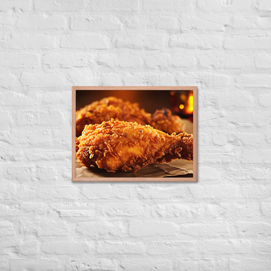 Crispy Fried Chicken Framed poster 🤤 from Yumify.AI