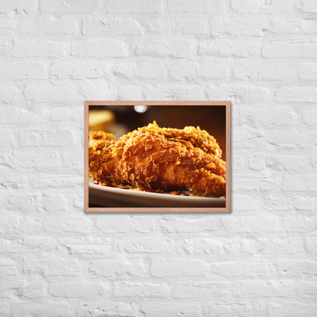 Crispy Fried Chicken Framed poster 🤤 from Yumify.AI