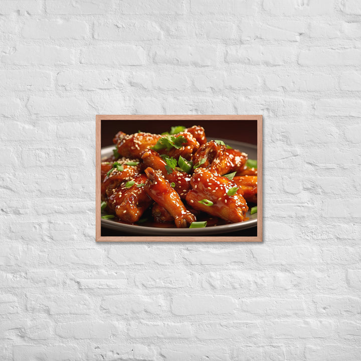 Chicken Wings Framed poster 🤤 from Yumify.AI