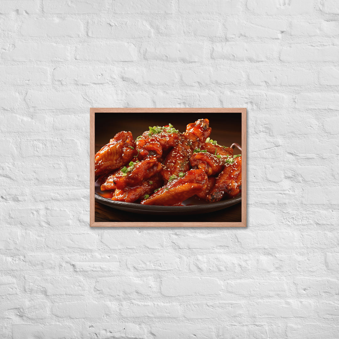 Chicken Wings Framed poster 🤤 from Yumify.AI