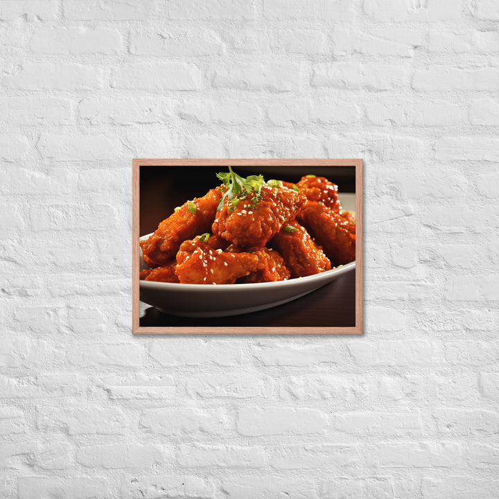 Buffalo Fried Chicken Framed poster 🤤 from Yumify.AI