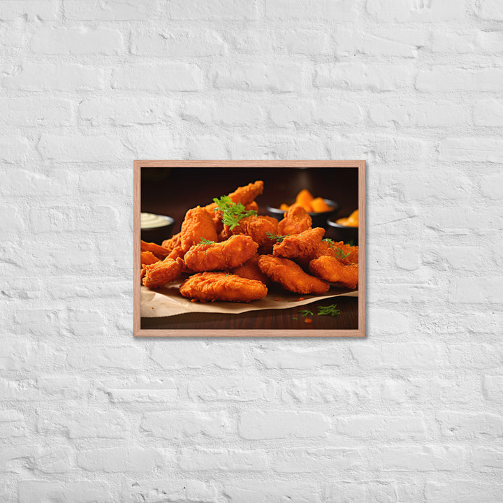 Buffalo Fried Chicken Framed poster 🤤 from Yumify.AI