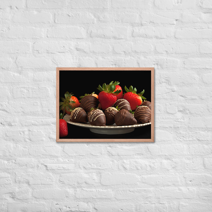 Chocolate covered Strawberries Framed poster 🤤 from Yumify.AI