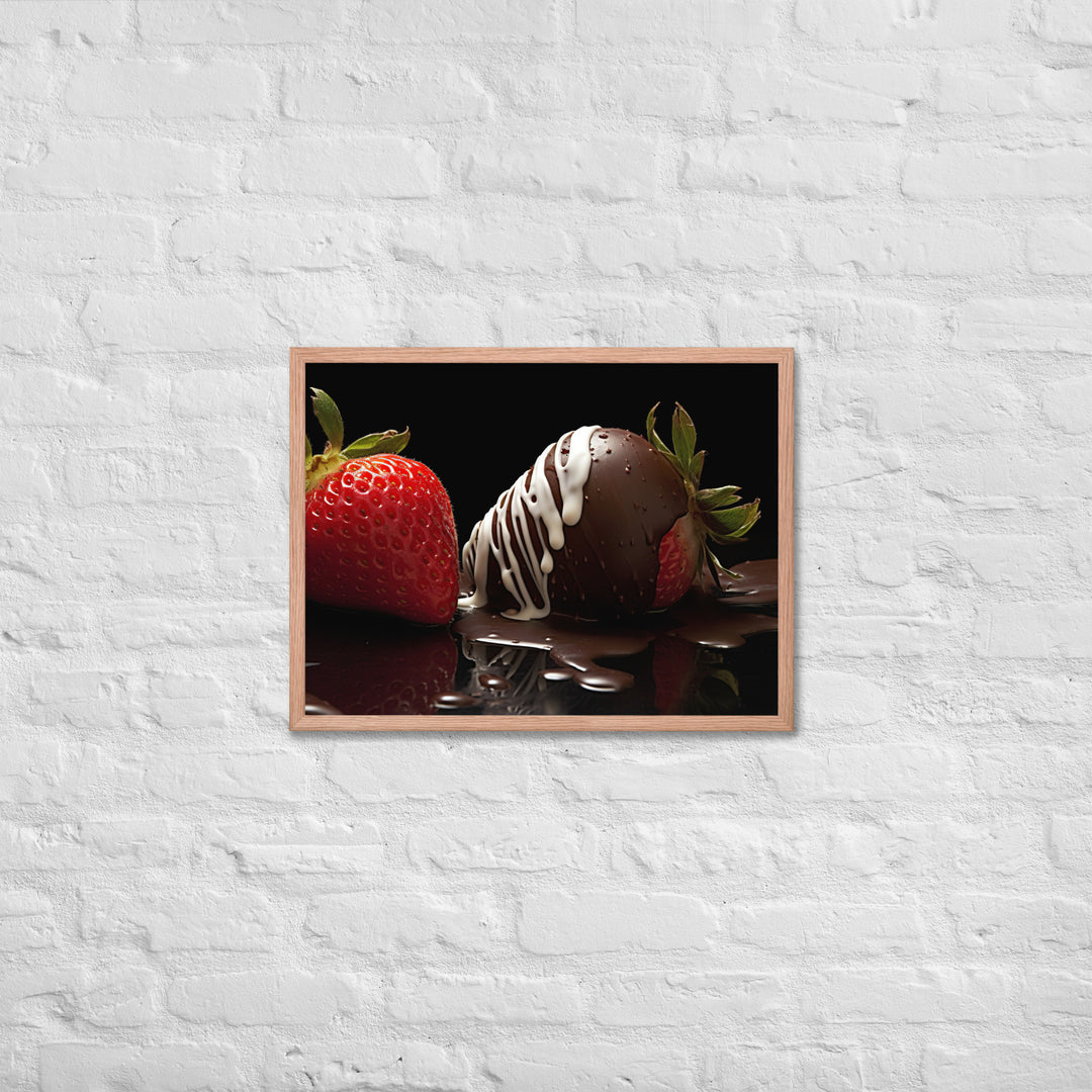 Chocolate covered Strawberries Framed poster 🤤 from Yumify.AI