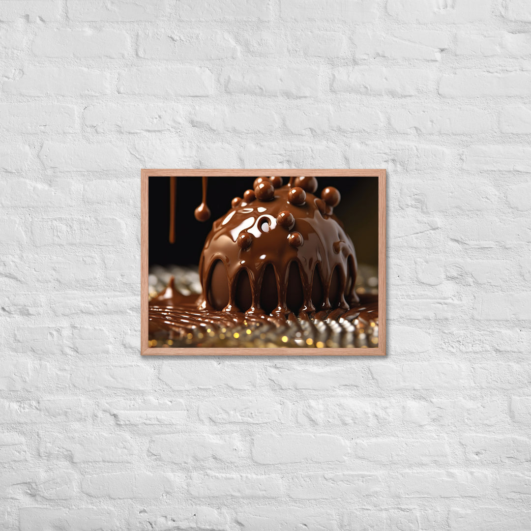 Chocolate Drizzles and Decorations Framed poster 🤤 from Yumify.AI