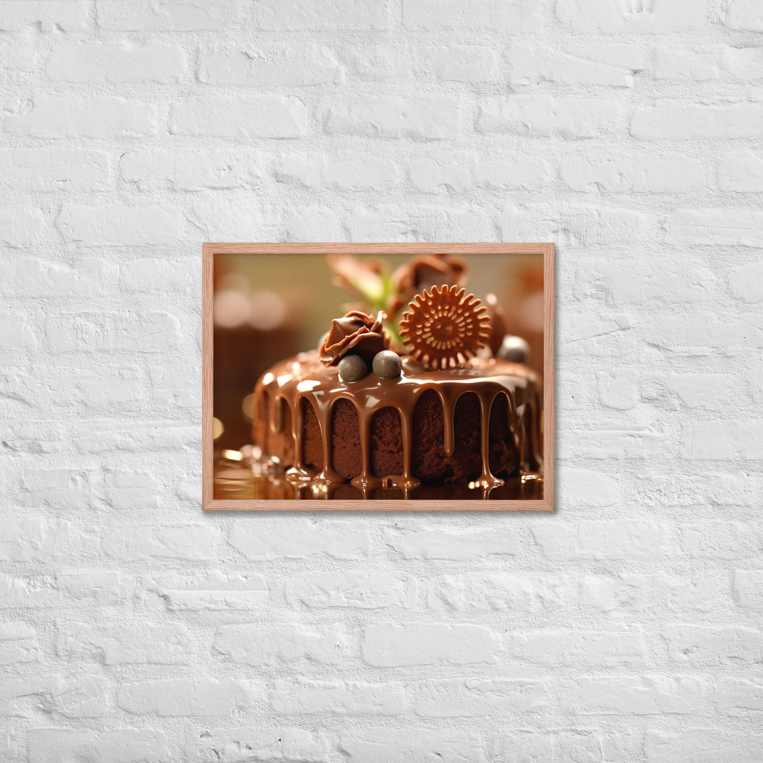 Chocolate Drizzles and Decorations Framed poster 🤤 from Yumify.AI