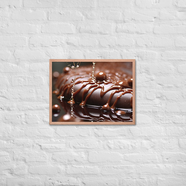 Chocolate Drizzles and Decorations Framed poster 🤤 from Yumify.AI