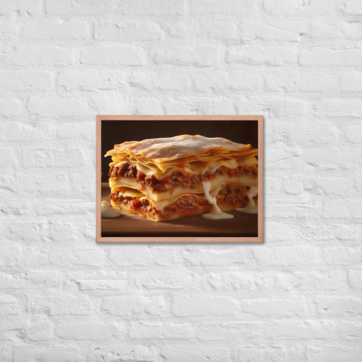 Lasagna Framed poster 🤤 from Yumify.AI