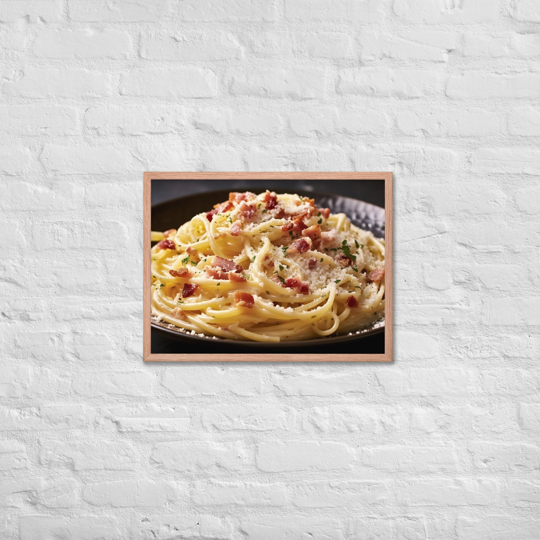 Carbonara Framed poster 🤤 from Yumify.AI