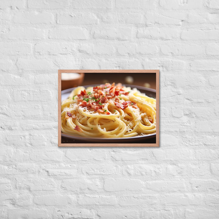 Carbonara Framed poster 🤤 from Yumify.AI