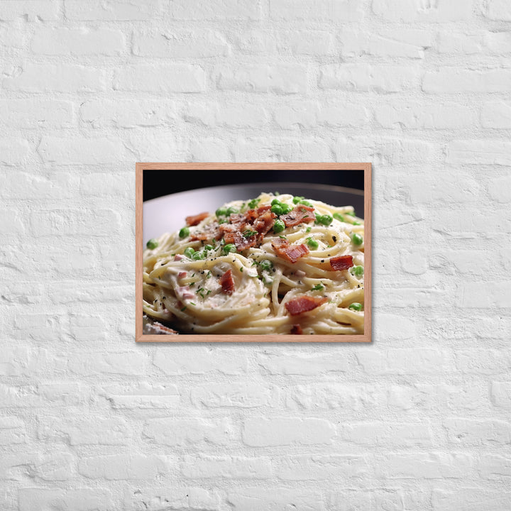 Carbonara Framed poster 🤤 from Yumify.AI