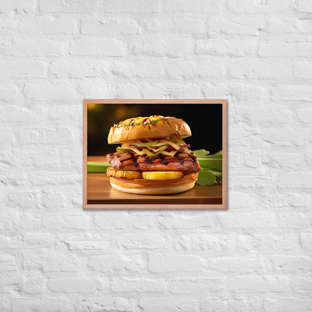 Hawaiian Burger Framed poster 🤤 from Yumify.AI