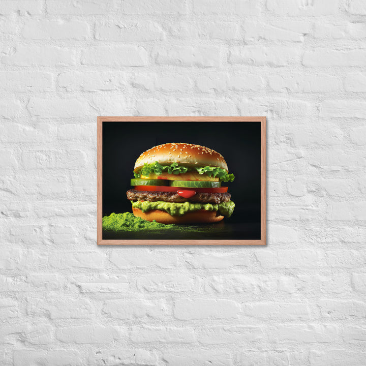 Guacamole Burger Framed poster 🤤 from Yumify.AI