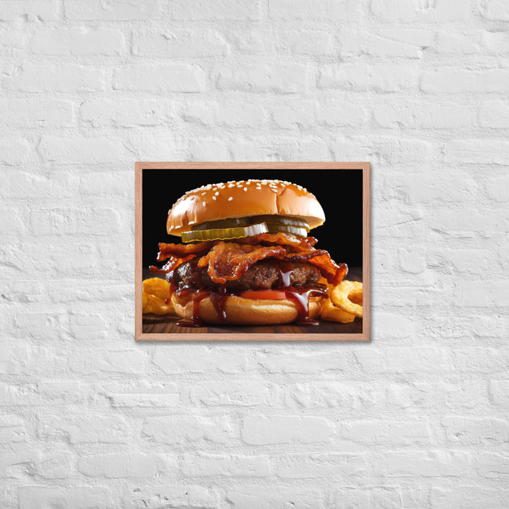 BBQ Burger Framed poster 🤤 from Yumify.AI