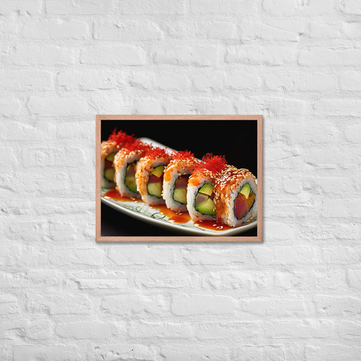 Spicy Tuna Roll Framed poster 🤤 from Yumify.AI