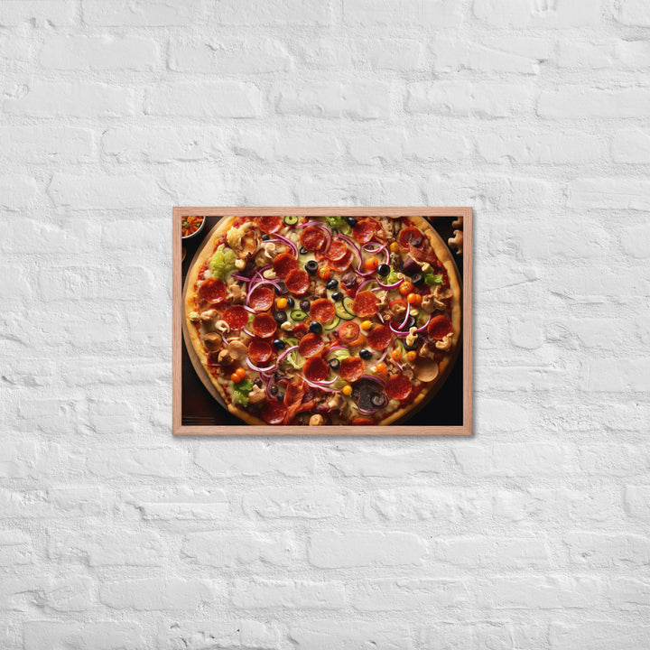 Supreme Pizza Framed poster 🤤 from Yumify.AI