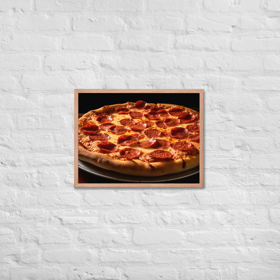 Pepperoni Pizza Framed poster 🤤 from Yumify.AI