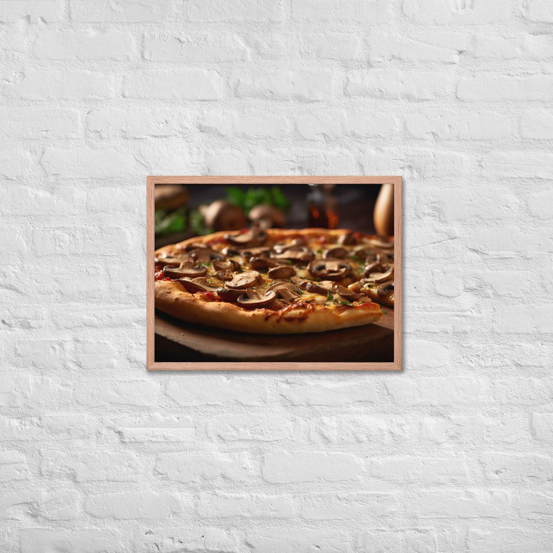 Mushroom Pizza Framed poster 🤤 from Yumify.AI