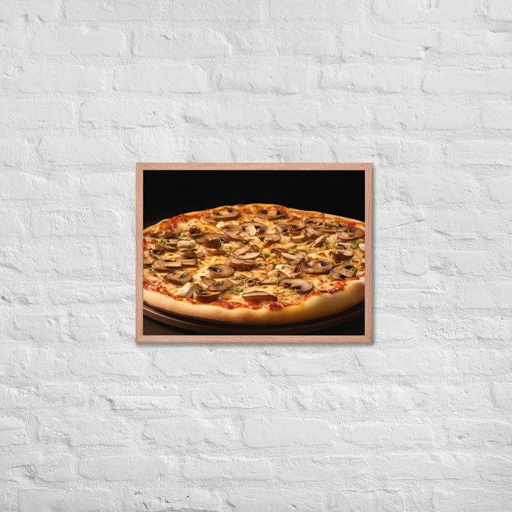 Mushroom Pizza Framed poster 🤤 from Yumify.AI