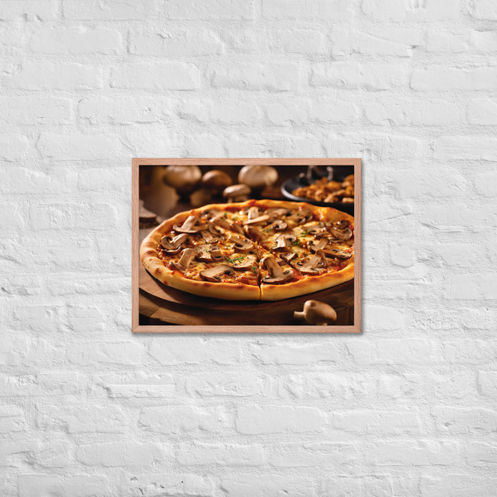 Mushroom Pizza Framed poster 🤤 from Yumify.AI