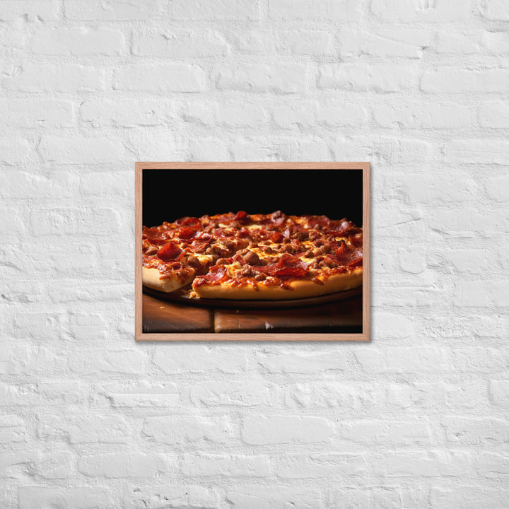 Meat Lovers Pizza Framed poster 🤤 from Yumify.AI