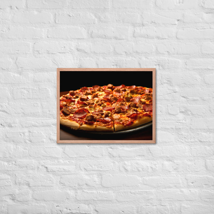 Meat Lovers Pizza Framed poster 🤤 from Yumify.AI