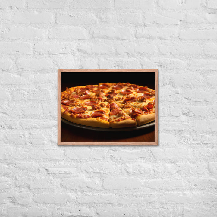 Meat Lovers Pizza Framed poster 🤤 from Yumify.AI