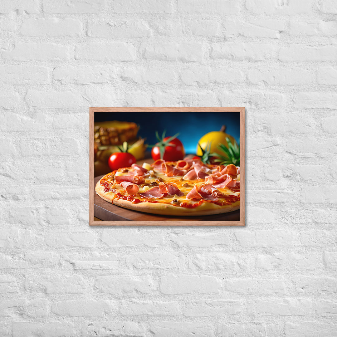 Hawaiian Pizza Framed poster 🤤 from Yumify.AI