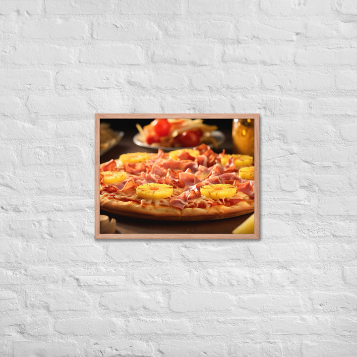 Hawaiian Pizza Framed poster 🤤 from Yumify.AI