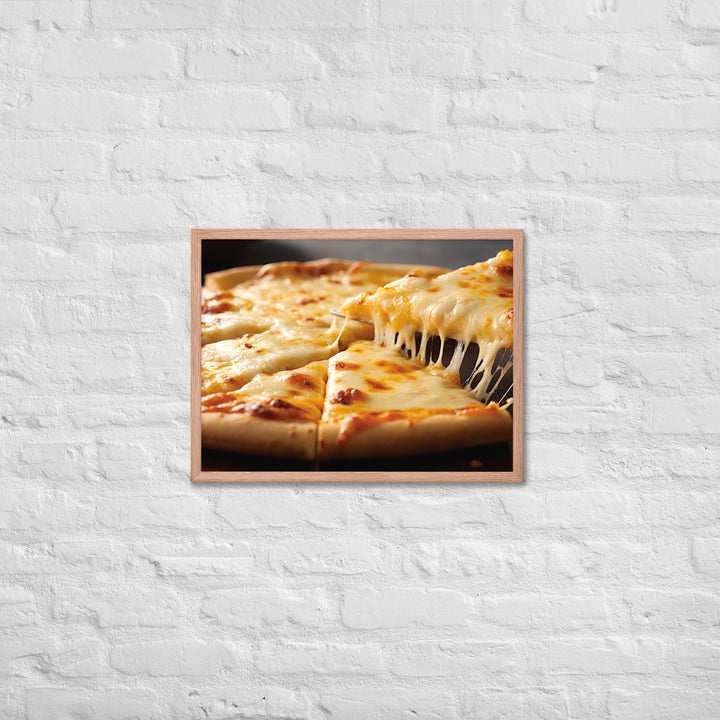 Four Cheese Pizza Framed poster 🤤 from Yumify.AI