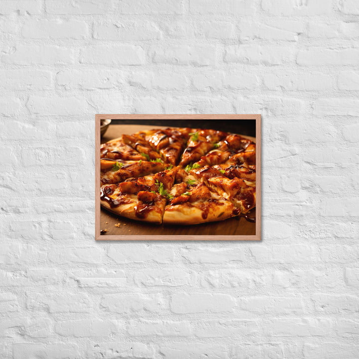 BBQ Chicken Pizza Framed poster 🤤 from Yumify.AI