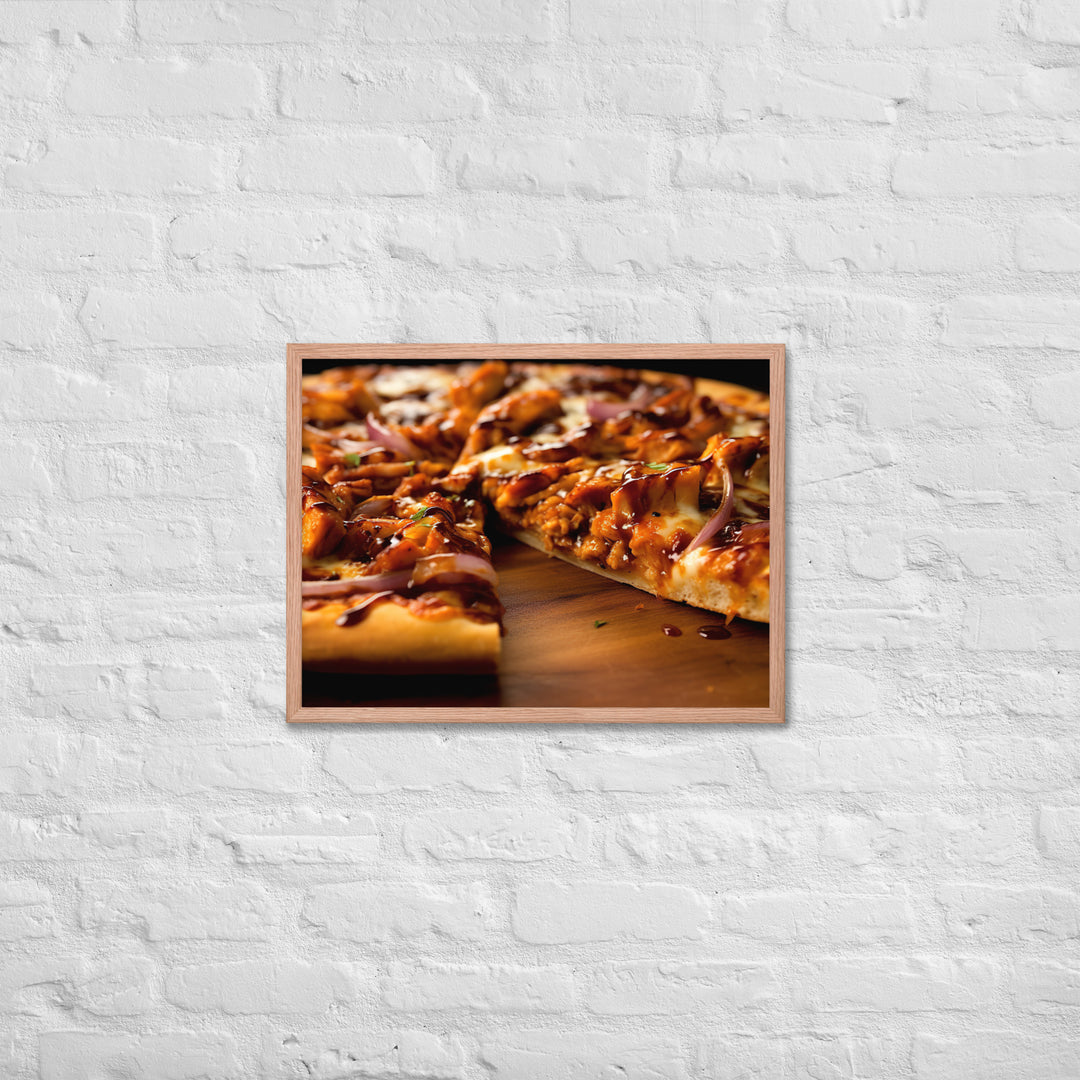 BBQ Chicken Pizza Framed poster 🤤 from Yumify.AI