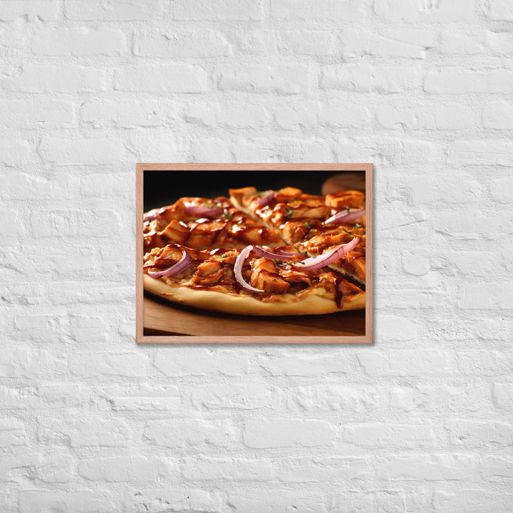 BBQ Chicken Pizza Framed poster 🤤 from Yumify.AI