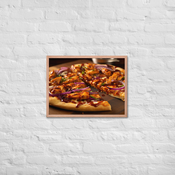 BBQ Chicken Pizza Framed poster 🤤 from Yumify.AI