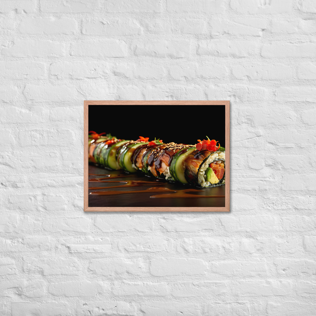 Dragon Roll Framed poster 🤤 from Yumify.AI