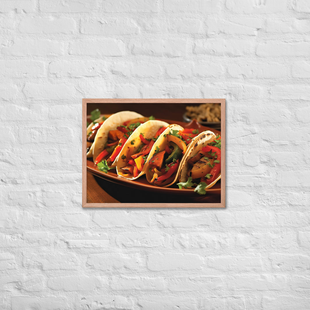 Vegetarian Tacos Framed poster 🤤 from Yumify.AI