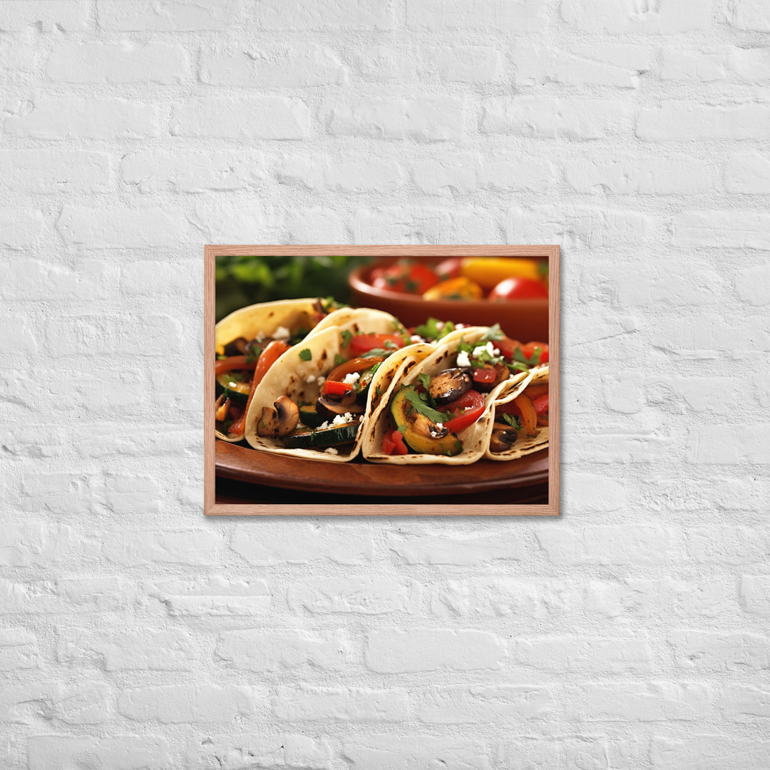 Vegetarian Tacos Framed poster 🤤 from Yumify.AI