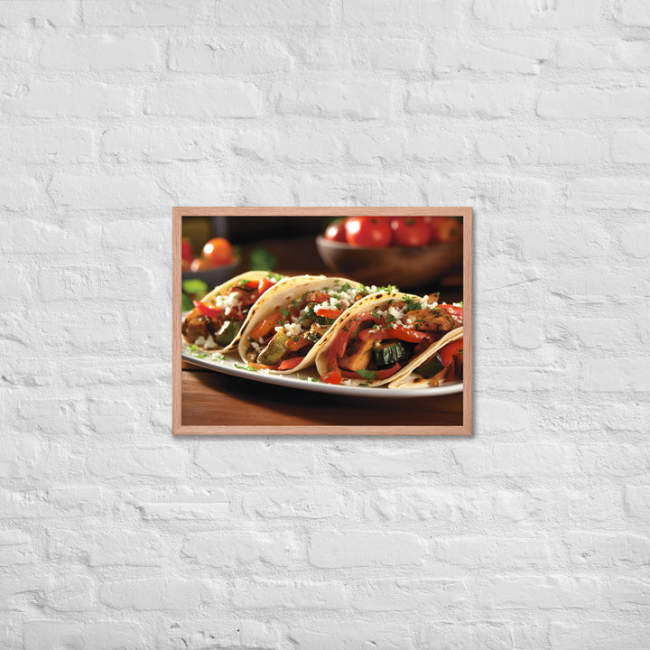 Vegetarian Tacos Framed poster 🤤 from Yumify.AI