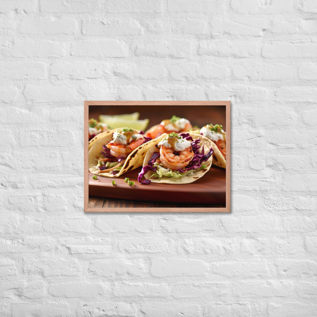 Shrimp Tacos Framed poster 🤤 from Yumify.AI