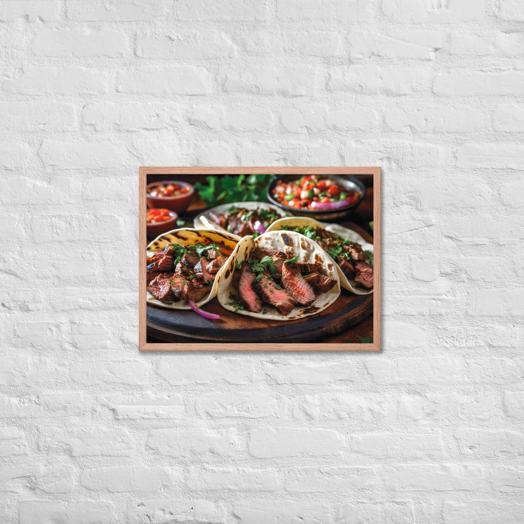 Carne Asada Tacos Framed poster 🤤 from Yumify.AI