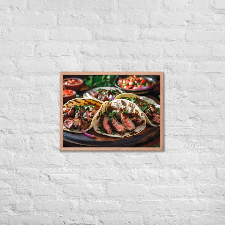 Carne Asada Tacos Framed poster 🤤 from Yumify.AI